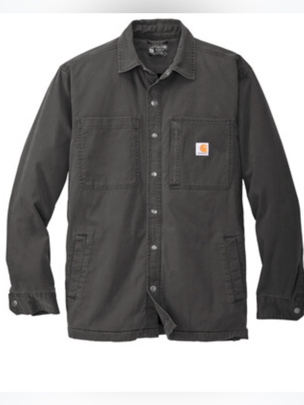 Carhartt Rugged Flex Relaxed Fit Canvas Fleece-lined Snap-front Shirt Jacket Med